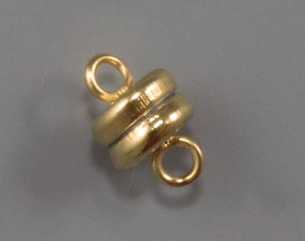 6mm Gold Plate Magnetic Clasp - 6 pieces - 3338 F - Image 2