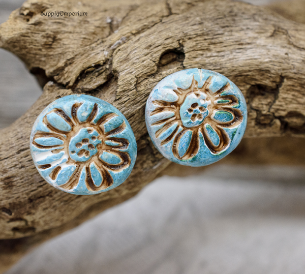 Polymer Clay Reversible Earring Charms, 2 Pieces, CLAY 3545
