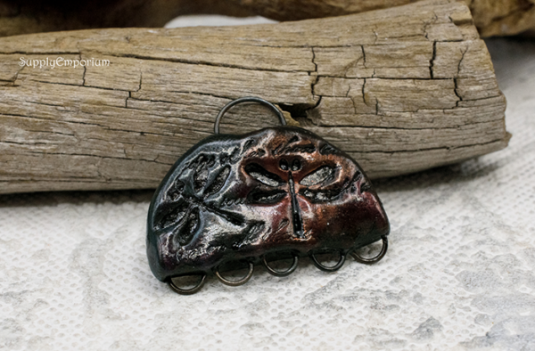 Polymer Clay Multi Loop Dragonfly Pendant Connector, 1 Piece, CLAY 3604 - Image 4