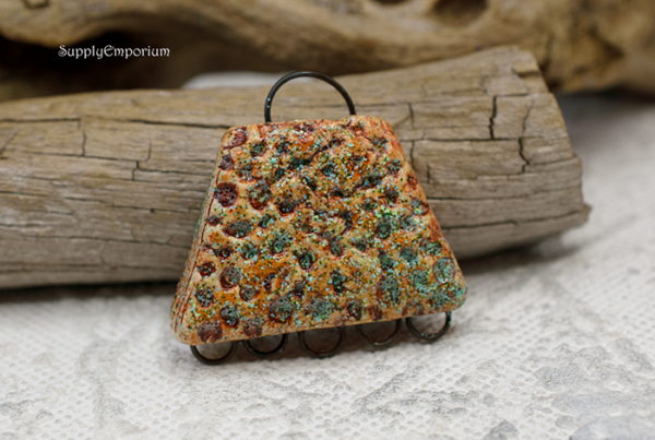 Polymer Clay Multi Loop Reversible Pendant Connector, 1 Piece, CLAY 3607 - Image 3