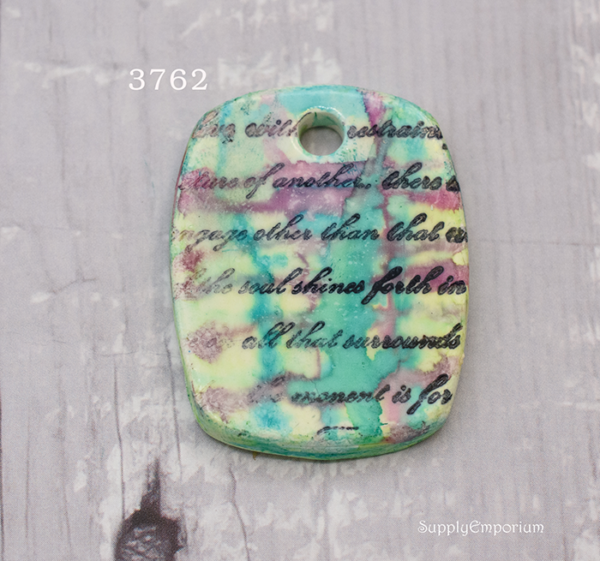 Polymer Clay 1-Hole Pendant, 1 Piece, CLAY 3762