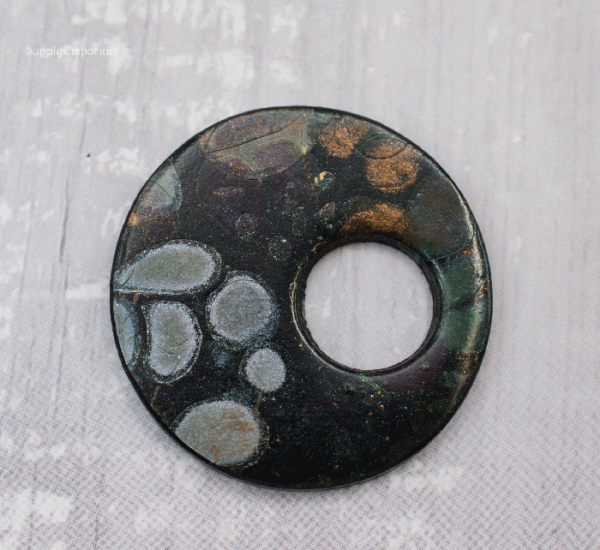 Polymer Clay Large Hole Pendant, 1 Piece, CLAY 3785