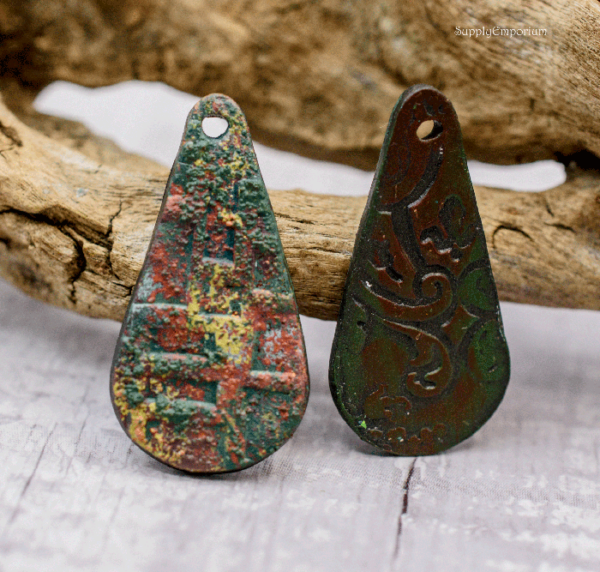 Polymer Clay Earring Charms, 2 pieces, CLAY 3801 - Image 2