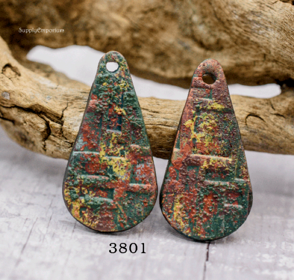 Polymer Clay Earring Charms, 2 pieces, CLAY 3801