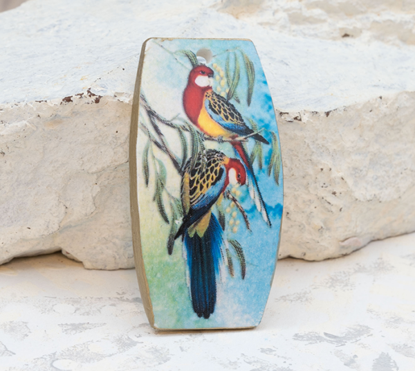 Polymer Clay Bird 1-Hole Pendant, 1 Piece, CLAY 4278