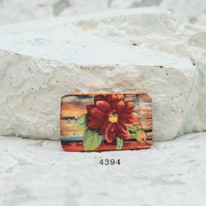 polymer clay rectangle connector pendant 2 hole 19x32mm image transfer