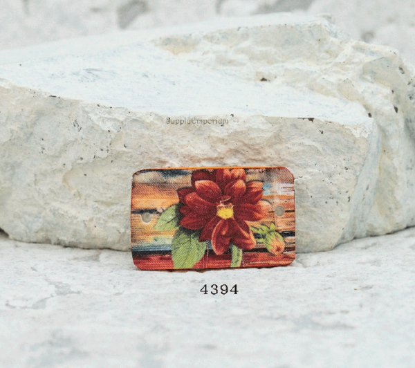 Polymer Clay 2-Hole Connector Pendant, 1 Piece, Clay 4394