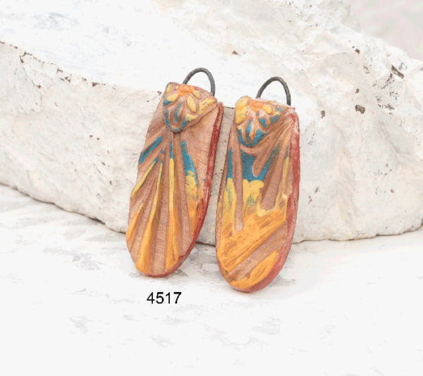 Polymer Clay Earring Charms, 2 pieces, CLAY 4517 - Image 2