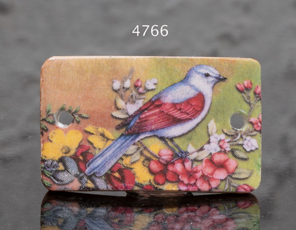 Polymer Clay Bird Image 2-Hole Connector, 1 Piece, Style Choice - Image 2