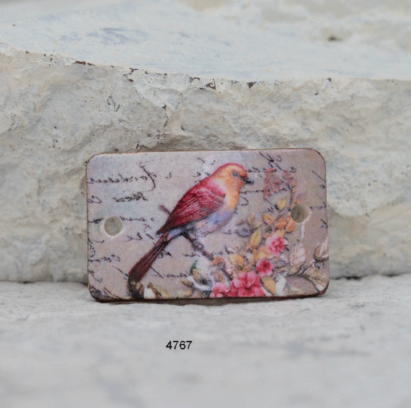 Polymer Clay Bird Image 2-Hole Connector, 1 Piece, Style Choice - Image 3