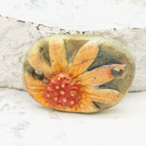 handmade polymer clay irregular oval connector 39x28mm