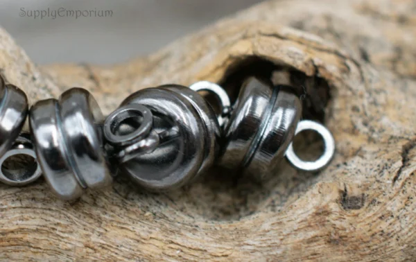 6mm Black Oxide Magnetic Clasp - 6 pieces - 5846R - Image 3