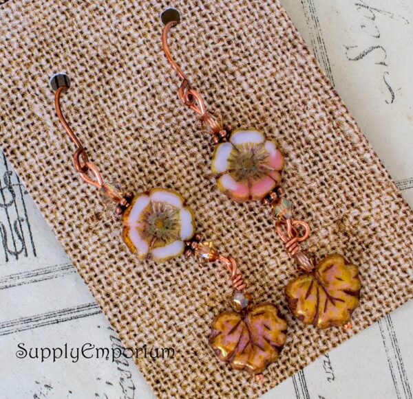 4mm Antique Copper Daisy Wheel Spacer Flower - 50 pieces - 5935F - Image 4