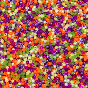 11/0 Miyuki Delica bead mix Pizzazz Mix84 colorful red yellow green mixed seed beads fun vibrant tones