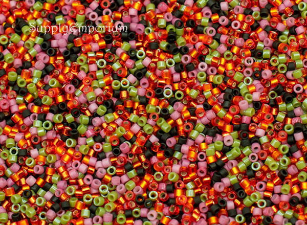 Delica Bead Mix, Exclusive 11/0 Delica Mix 87 Poppy, 5 Grams