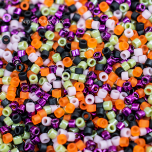 11/0 Miyuki Delica bead mix Best Witches DBMIX 89 Halloween mixed color seed beads orange purple black