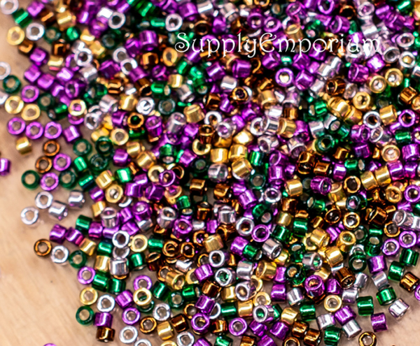 Delica Bead Mix, Exclusive 11/0 Delica Mix 93 Glitter Glam, 5 Grams