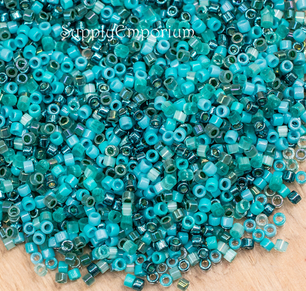 Delica Bead Mix, Exclusive 11/0 Delica Mix 94 Sea Cruise, 5 Grams