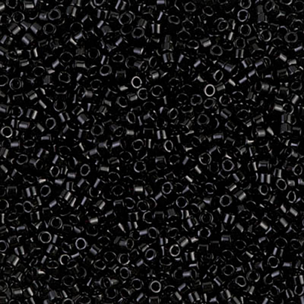 DB10 Opaque Black Delica 11/0 - Quantity: 5 grams