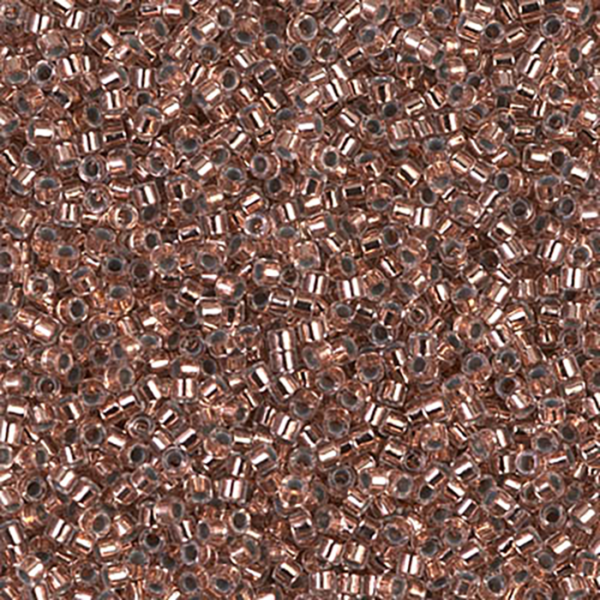 DB37 Copper Lined Crystal Delica 11/0 - Quantity: 5 grams