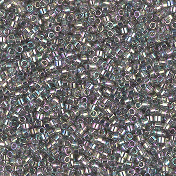DB107 Transparent Grey Gold Luster 11/0 - Quantity: 5 grams
