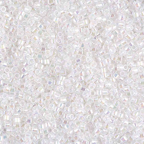 DB222 White Opal AB 11/0 - Quantity: 5 grams