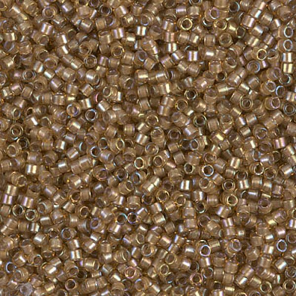 DB288 White Lined Saffron AB 11/0 - Quantity: 5 grams