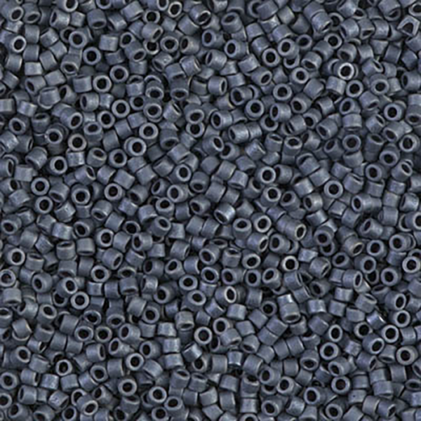 DB301 Matte Gunmetal Delica 11/0 - Quantity: 5 grams