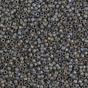 DB307 Matte Metallic Silver Gray 11/0 Miyuki Delica beads in metallic silver gray cylinder seed beads