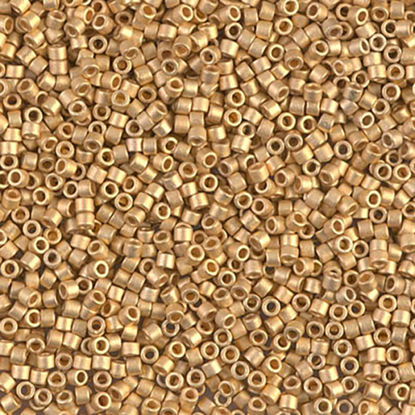 DB331 Matte 24kt Gold Plated Delica 11/0 - Quantity: 5 grams
