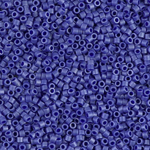 DB361 Matte Opaque Cobalt Luster 11/0 Miyuki Delica beads in rich cobalt blue cylinder seed beads
