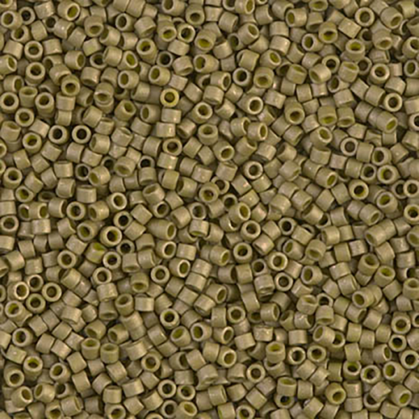 DB371 Matte Opaque Golden Olive Luster Delica 11/0 - Quantity: 5 grams