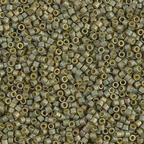 DB372 Matte Opaque Light Olive Luster Delica 11/0 - Quantity: 5 grams