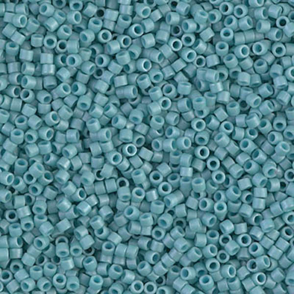 DB375 Matte Op Turquiose Blue Luster Delica 11/0 - Quantity: 5 grams