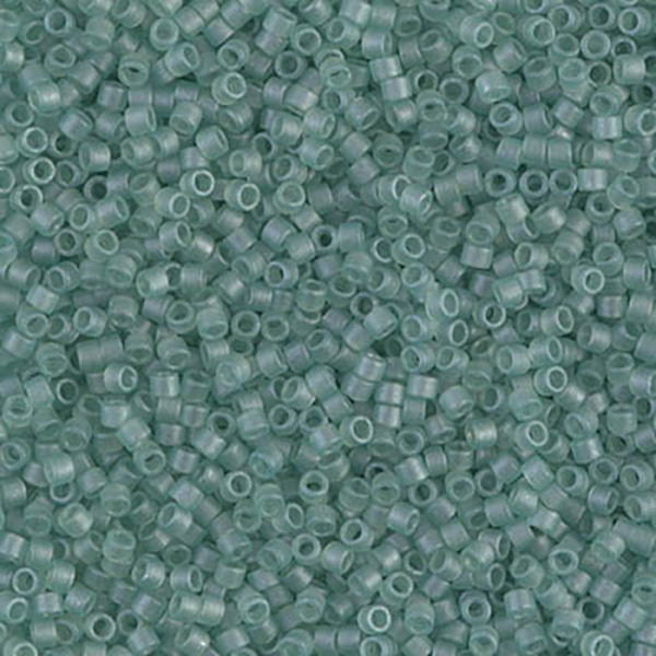 DB385 Matte Sea Glass Green Lstr Delica 11/0 - Quantity: 5 grams