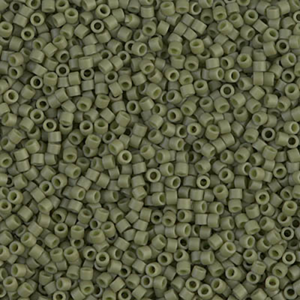 DB391 Matte Op Olive Luster Delica 11/0 - Quantity: 5 grams