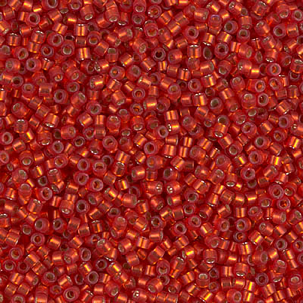 DB683 Dyed Semi Frosted Silver Lined Red Orange Delica 11/0 - Quantity: 5 grams (Copy)