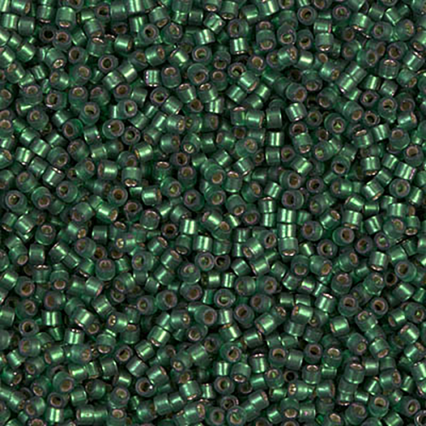 DB690 Dyed Semi Frosted Silver Lined Leaf Green Delica 11/0 - Quantity: 5 grams