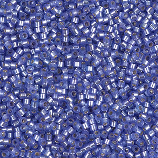 DB694 Dyed Semi Frosted Silver Lined Purple Delica 11/0 - Quantity: 5 grams