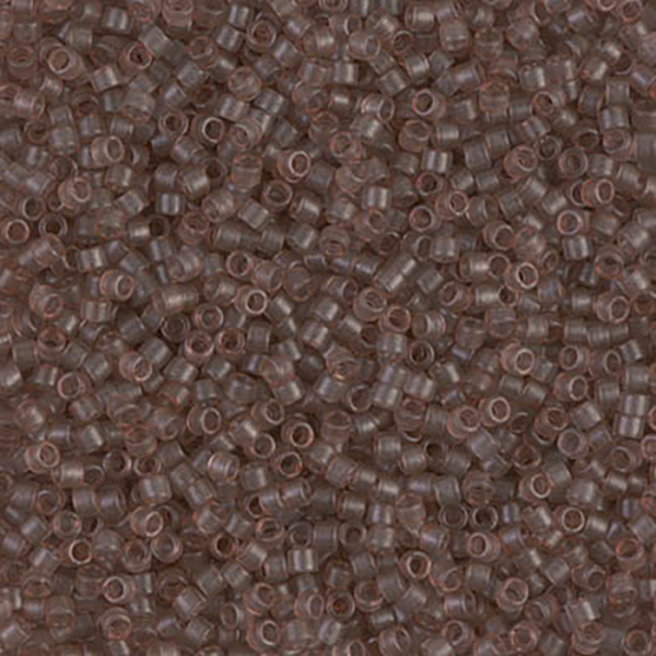 DB772 Dyed Silver Lined Transparent Cinnamon Delica 11/0 - Quantity: 5 grams