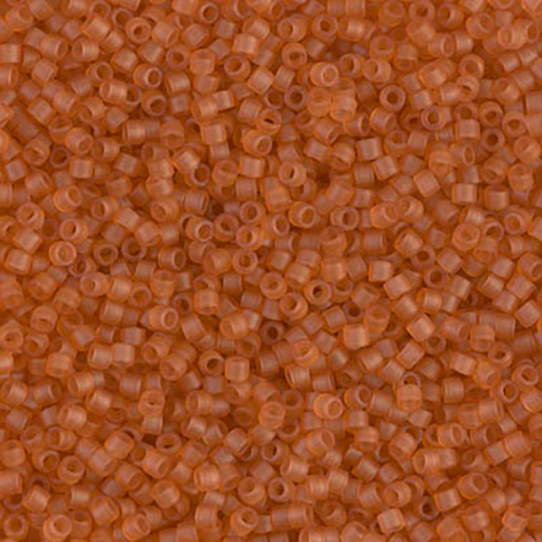 DB777 Dyed Semi Frosted Transparent Topaz  Delica 11/0 - Quantity: 5 grams