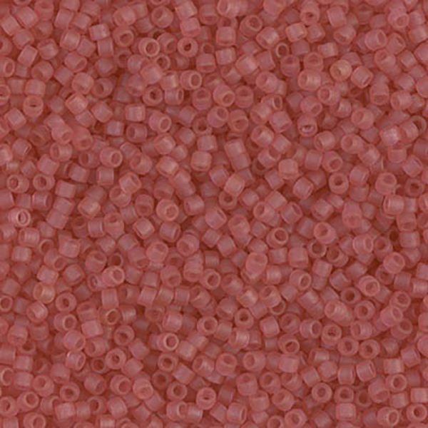 DB778 Dyed Semi Frosted Transparent Dk Rose Delica 11/0 - Quantity: 5 grams