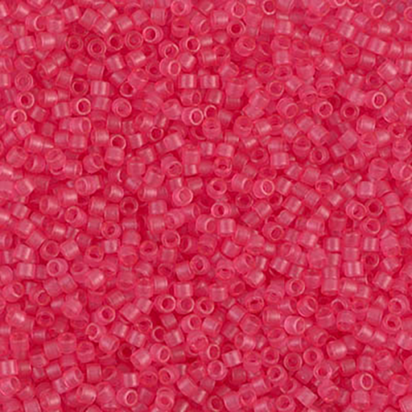 DB780 Dyed Semi Frosted Transparent Bubble Gum Pink Delica 11/0 - Quantity: 5 grams