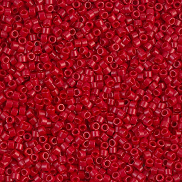 DB791 Dyed Semi Frosted Opaque Bright Red Delica 11/0 - Quantity: 5 grams