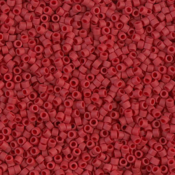 DB796 Semi Frosted Opaque Red Delica 11/0 - Quantity: 5 grams