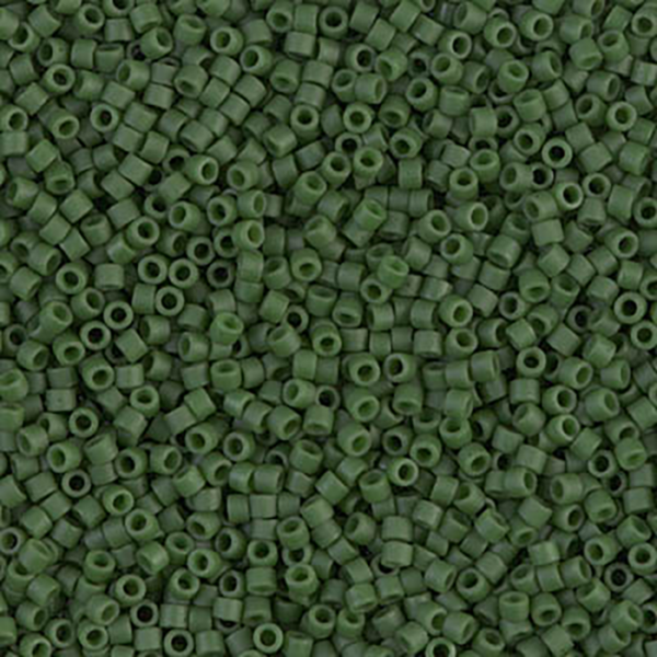 DB797 Dyed Semi Frosted Opaque Jade Green Delica 11/0 - Quantity: 5 grams