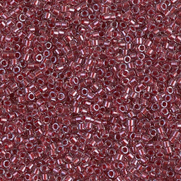 DB924 Sparkle Cranberry Lined Crystal Delica 11/0 - Quantity: 5 grams