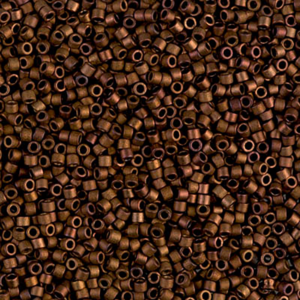 DB1051 Matte Metallic Bronze Gold Iris 11/0 Miyuki Delica beads in rich bronze gold iris cylinder seed beads