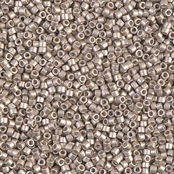 DB1158 Galvanized Semi Frosted Light Smoky Amethyst Delica 11/0 - Quantity: 5 grams
