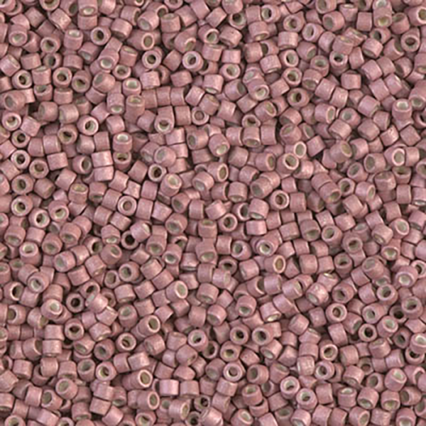 DB1166 Galvanized Matte Pink Blush Delica 11/0 - Quantity: 5 grams